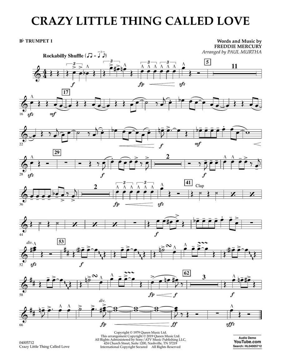 Crazy In Love: 1st B-flat Trumpet: 1st B-flat Trumpet Part - Digital Sheet  Music Download