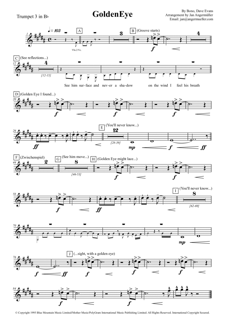 GoldenEye - Eb Instrument from 'James Bond 007: GoldenEye' Sheet