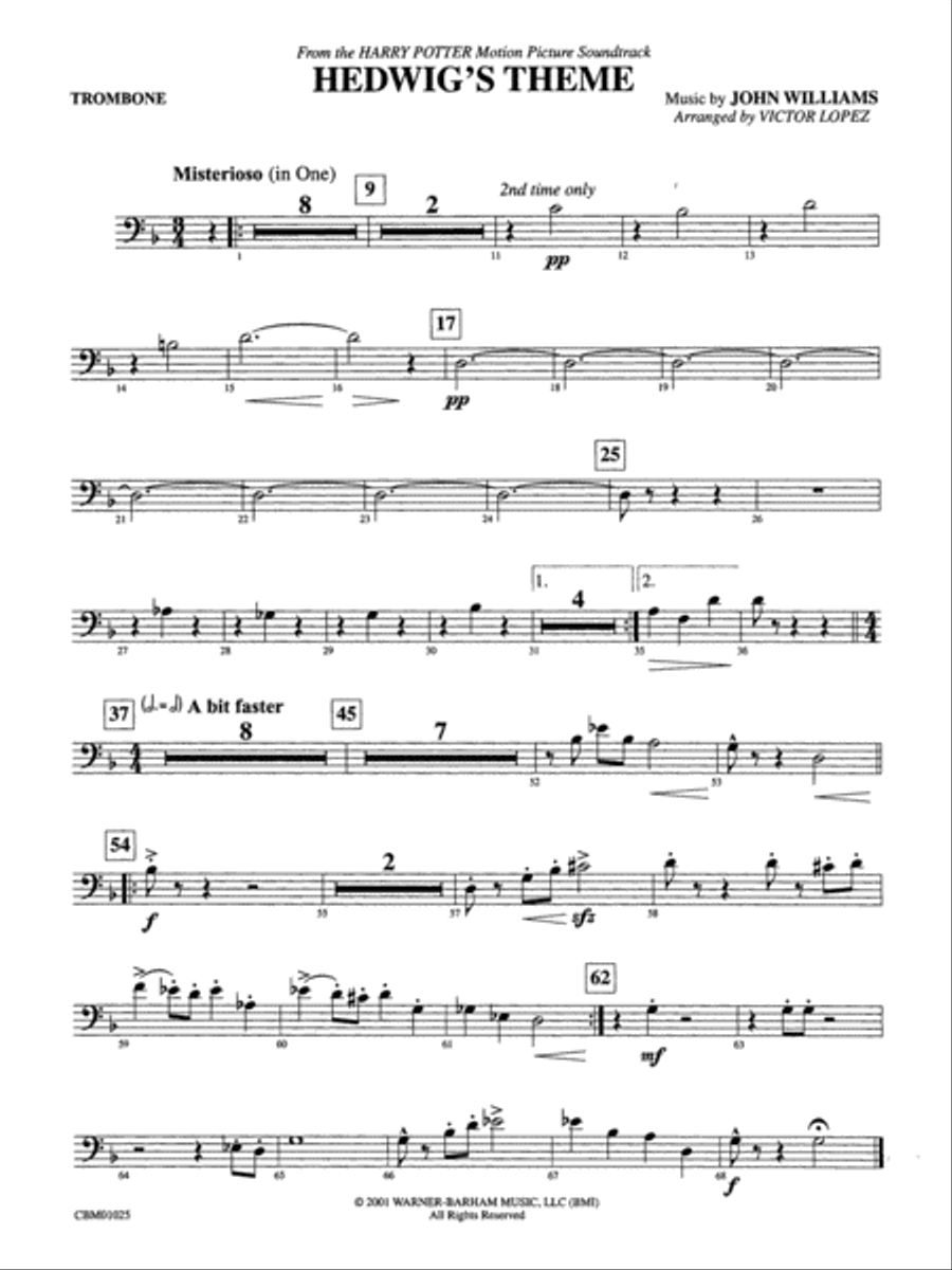 Harry potter on sale theme trombone