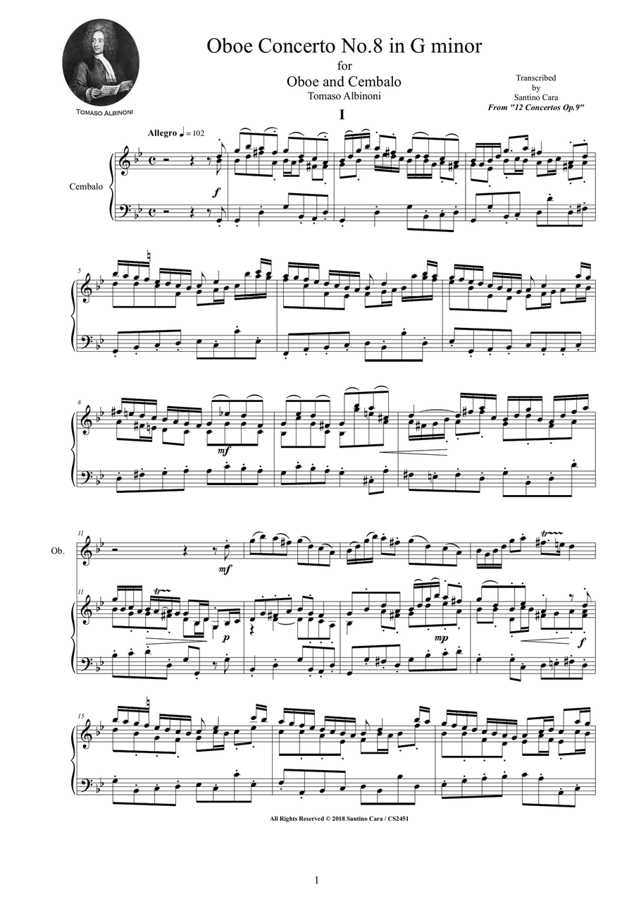 Siciliana CLC4 Sheet music for Piano, Oboe (Solo)