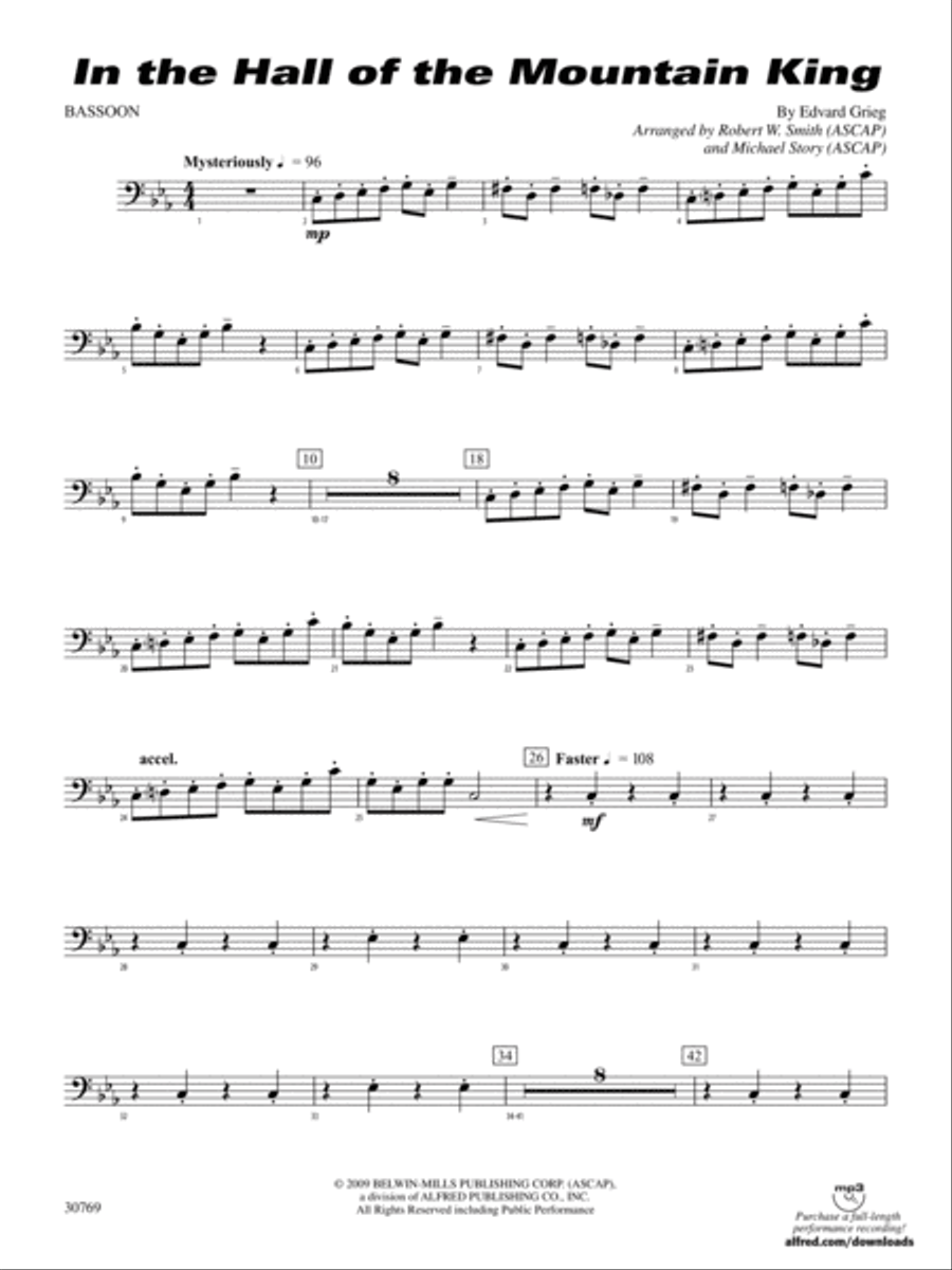 In the Hall of the Mountain King Bassoon by Edvard Grieg