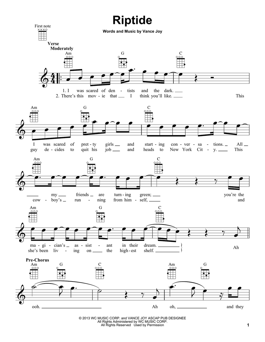 Ukulele riptide hotsell