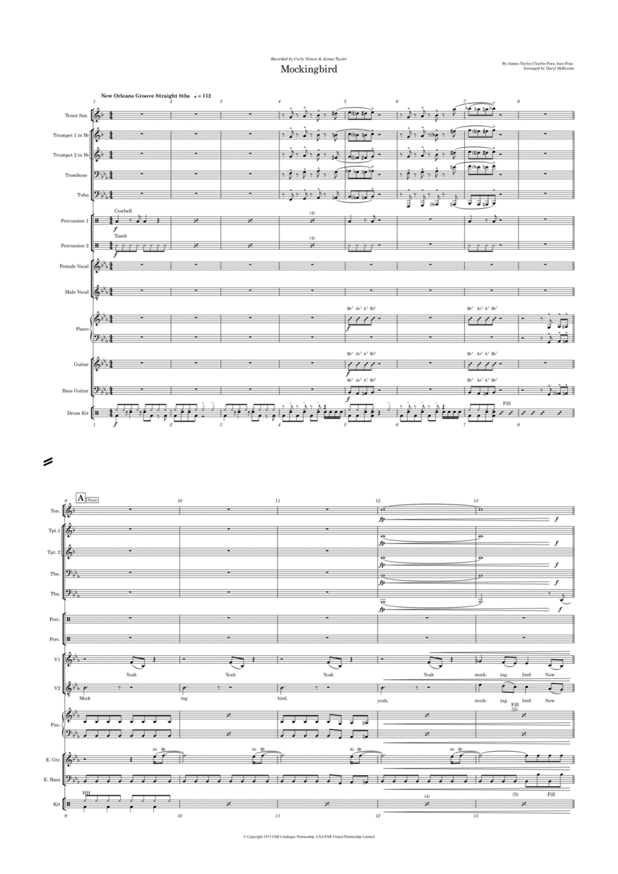 Mockingbird By James Taylor - School And Community - Digital Sheet