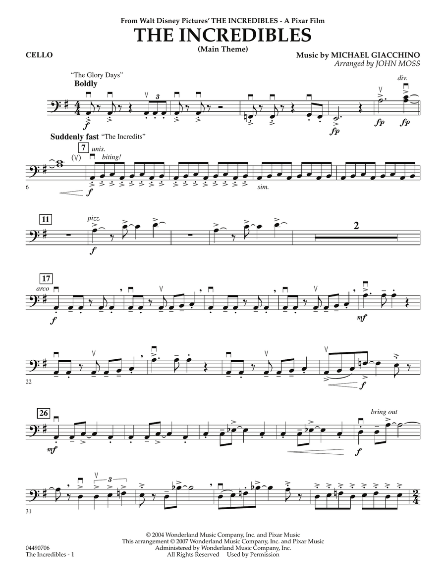 The Incredibles Trombone Sheet music for Trombone (Solo)