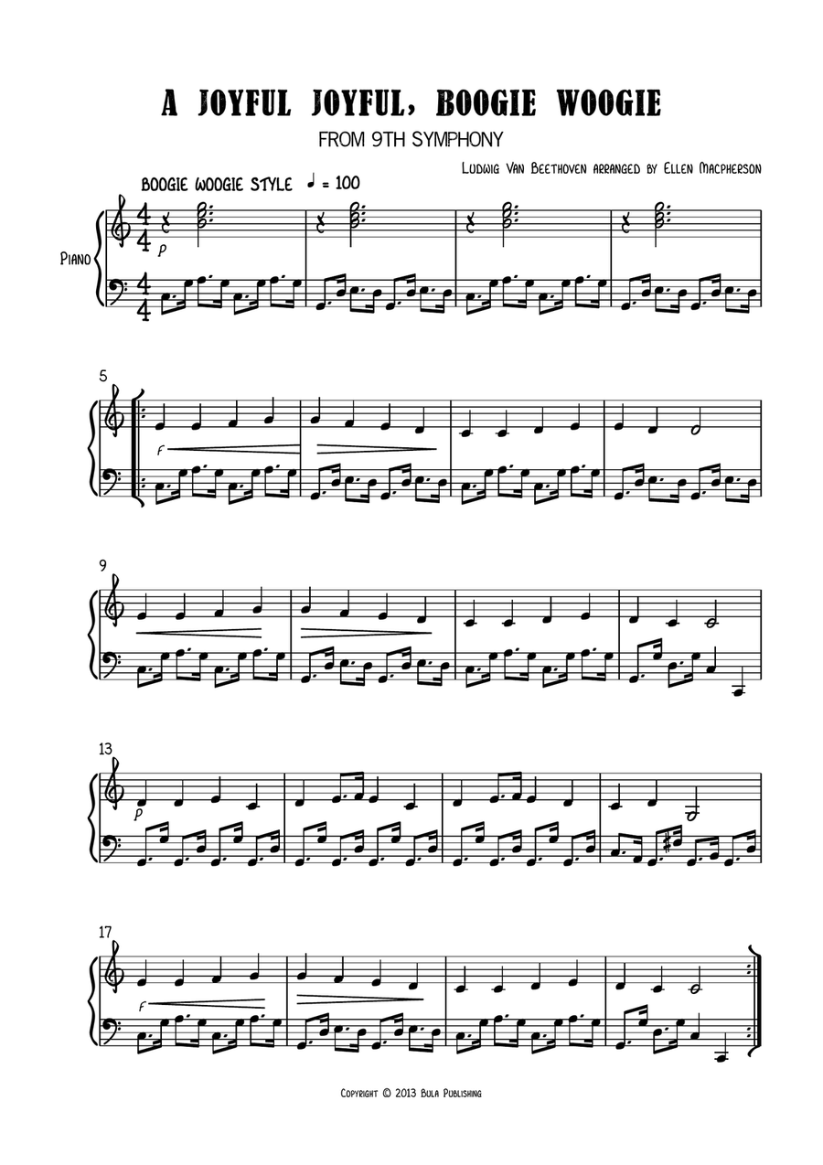 Simple boogie cheap woogie piano