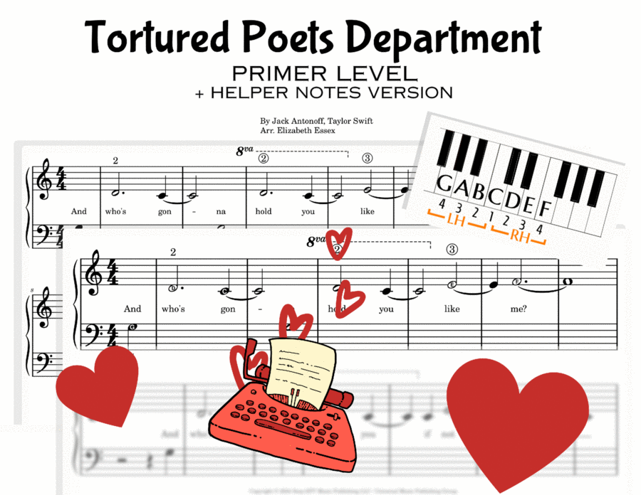 The Tortured Poets Department by Taylor Swift - Easy Piano - Digital ...