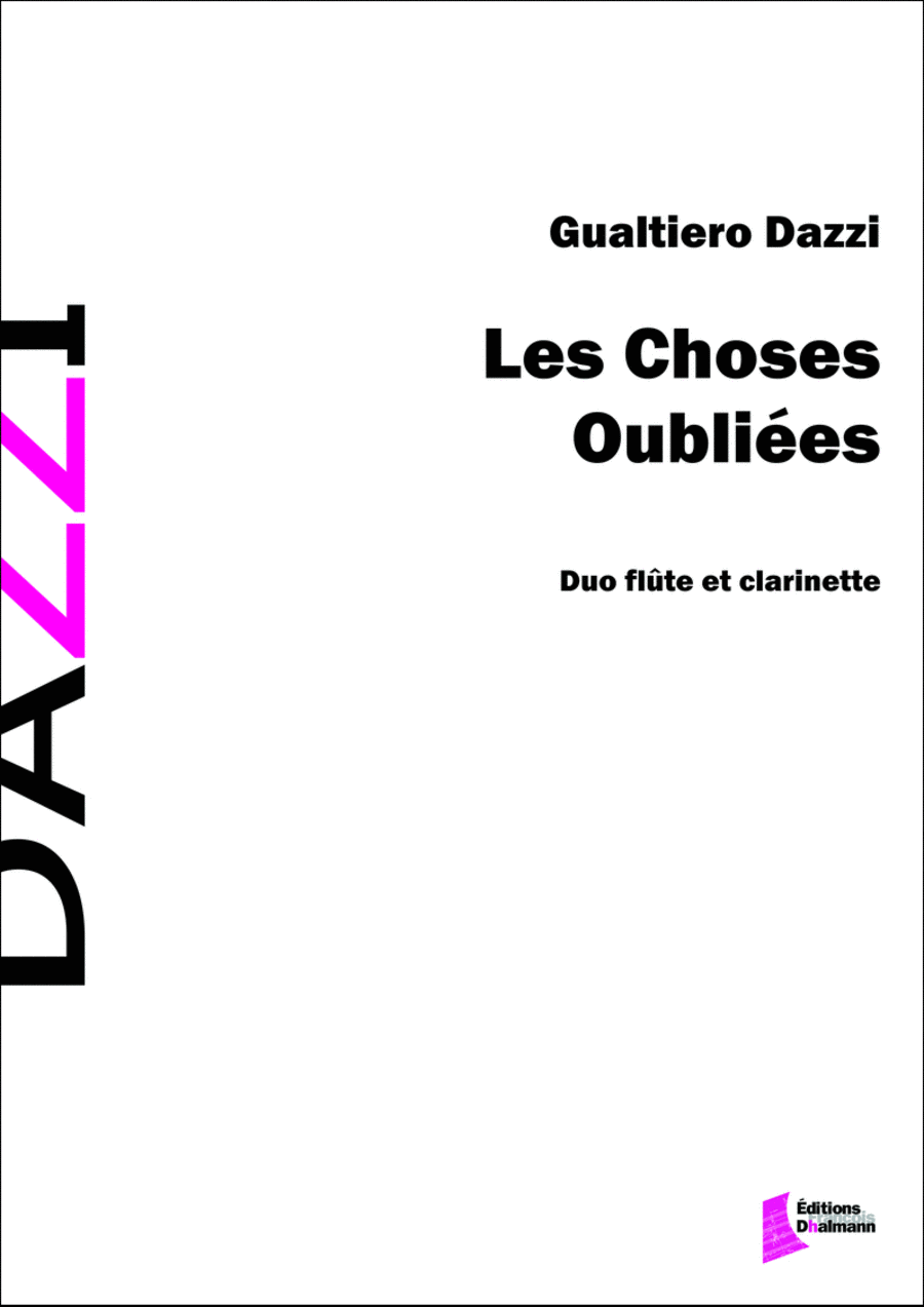 Les Choses Oubli es By Gualtiero Dazzi Score Sheet Music Sheet Les Choses Oubli es By Gualtiero Dazzi Score Sheet Music Sheet