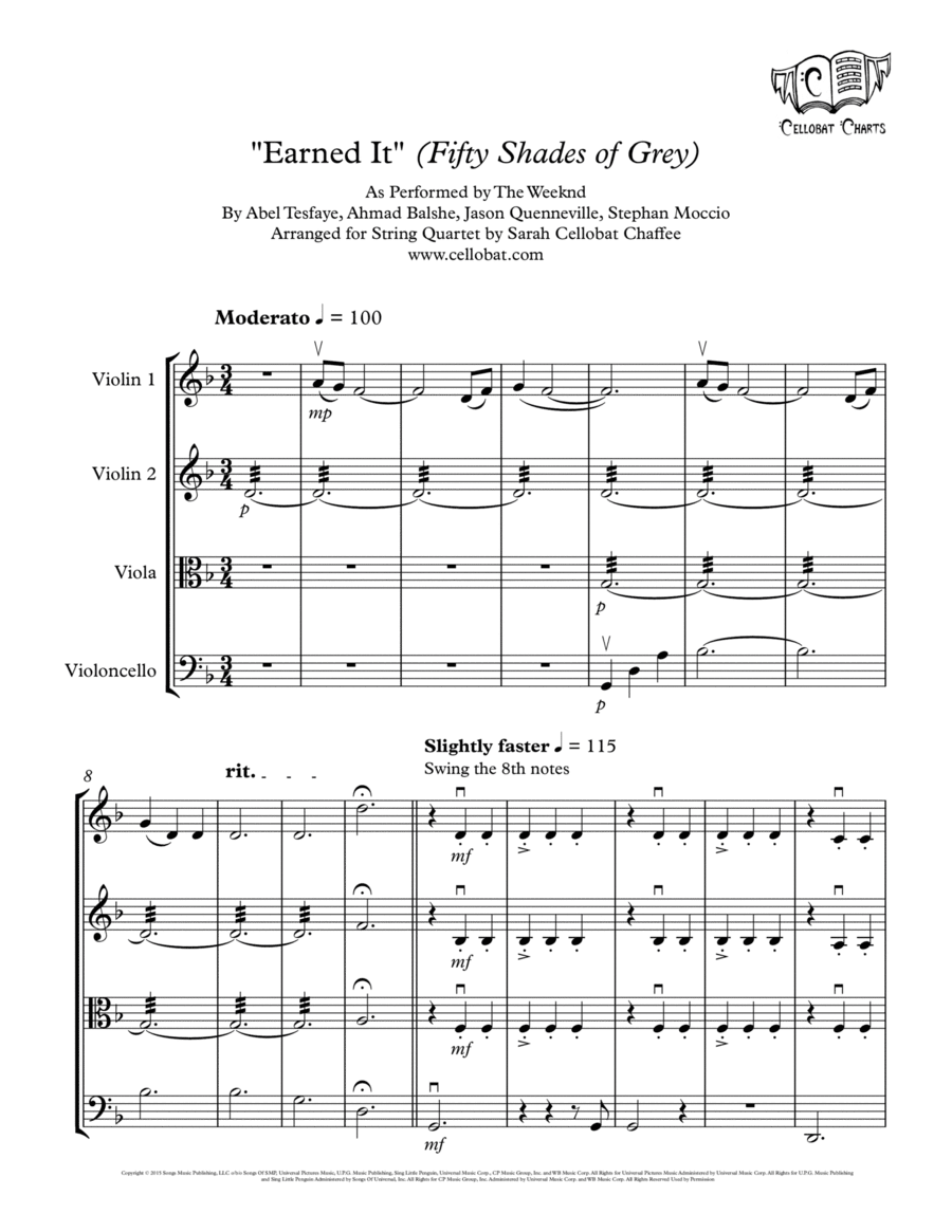 The Weeknd - Earned It Sheet music for Piano (Solo)