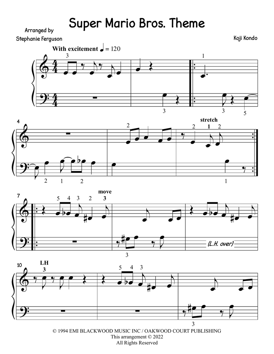 Super Mario Theme Sheet music for Piano (Solo)