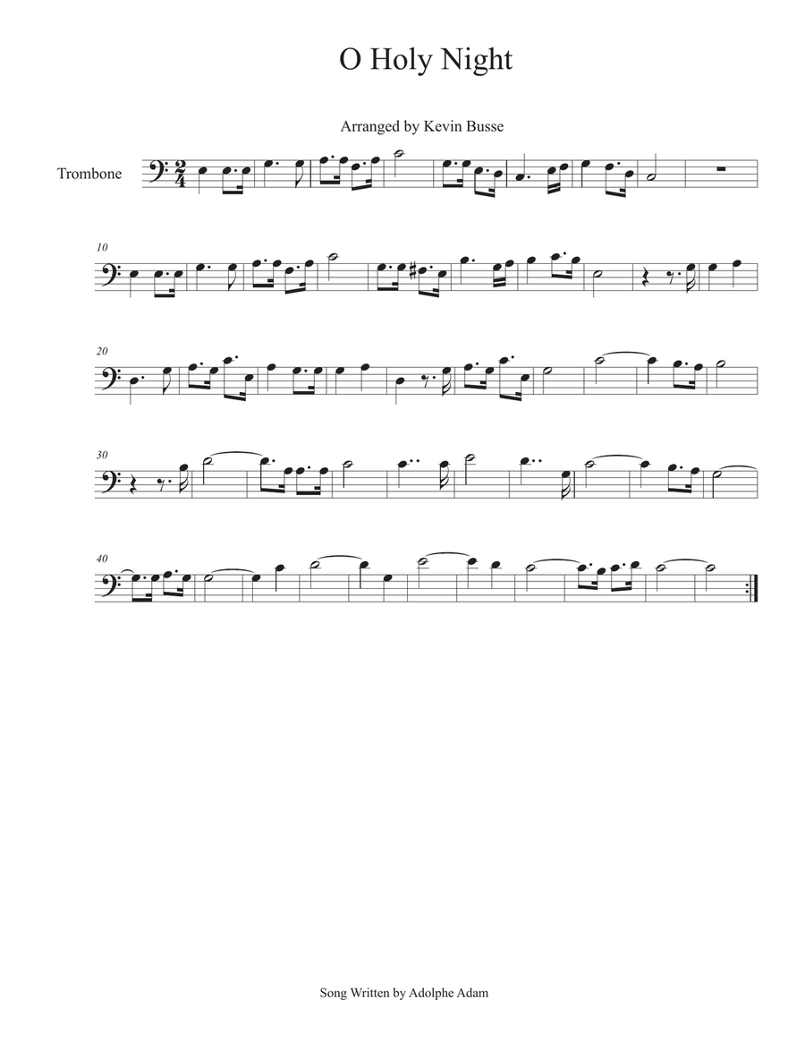 O Holy Night (For Orchestra and Choir) Sheet music for Trombone, Tuba,  Flute, Oboe & more instruments (Mixed Ensemble)