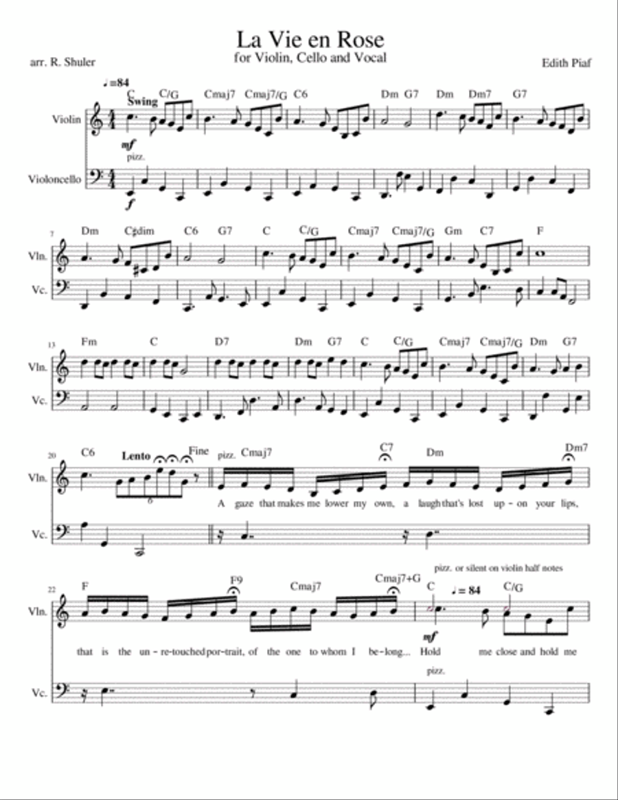 La vie en rose classical guitar deals