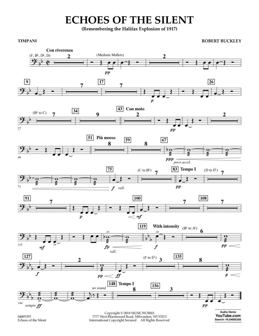 Echoes of the Silent Timpani by Robert Buckley Percussion Digital