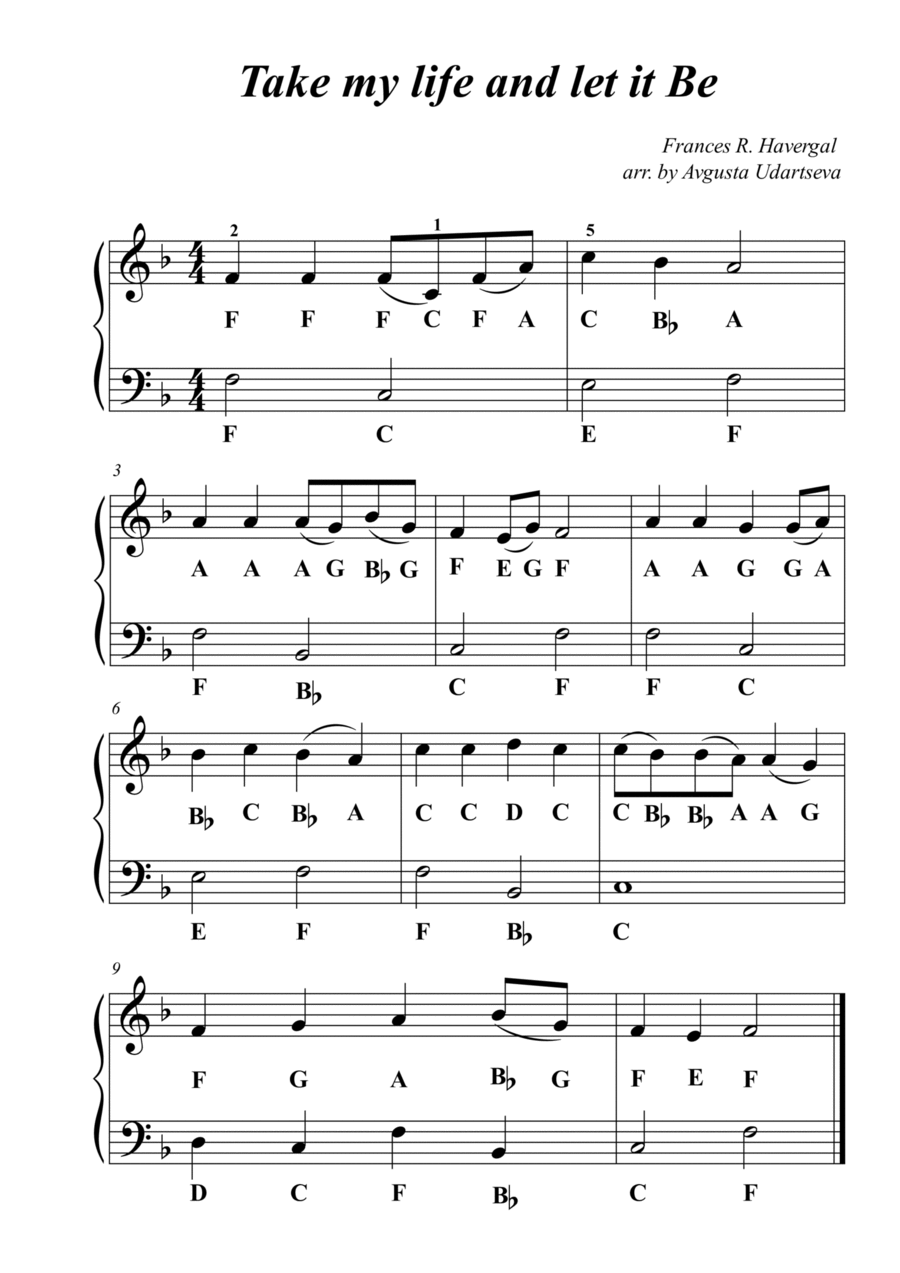 Easy let it be piano cheap