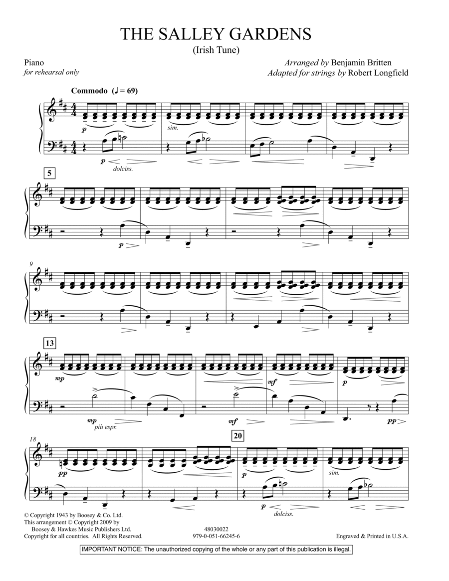 Piano By Benjamin Britten