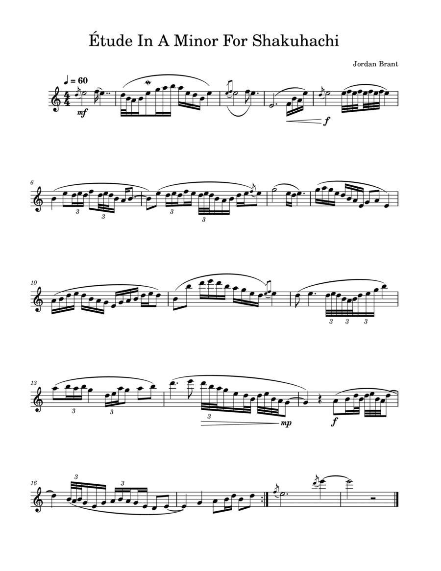 Étude For Shakuhachi Part Digital Sheet Music Sheet Music Plus