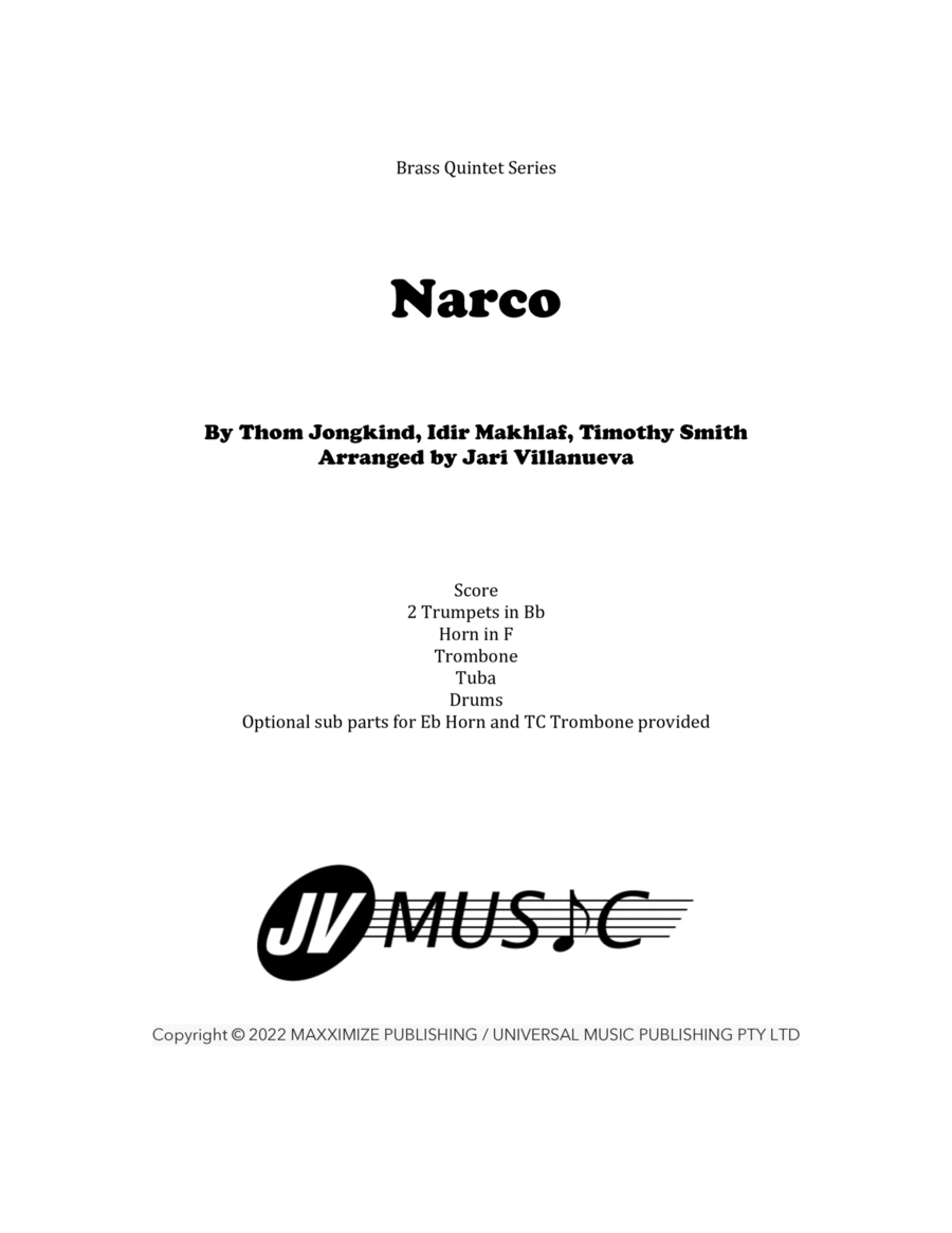 Narco by Jari A. Villanueva - Horn - Digital Sheet Music