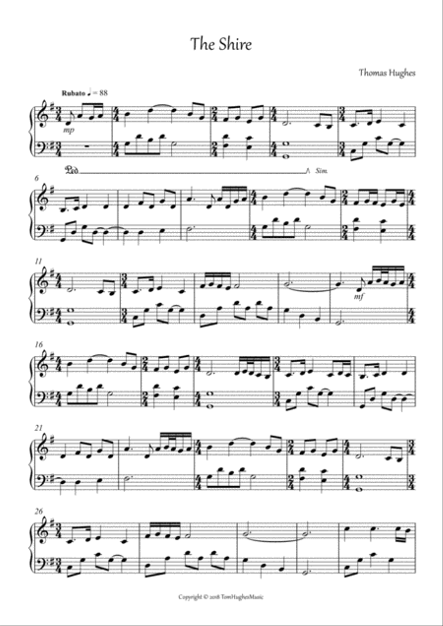 The Shire Piano Solo Digital Sheet Music Sheet Music Plus