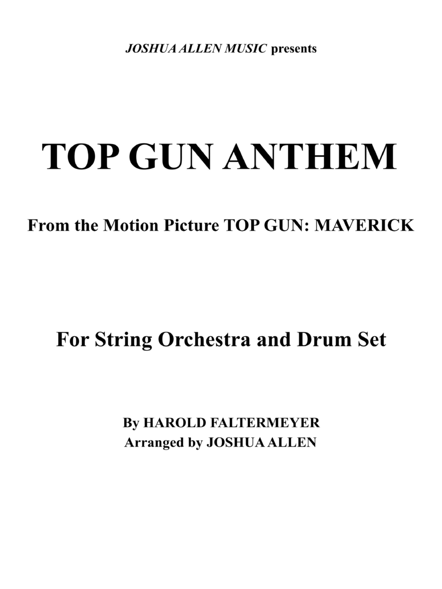 Top Gun Anthem by Harold Faltermeyer String Orchestra Digital Sheet