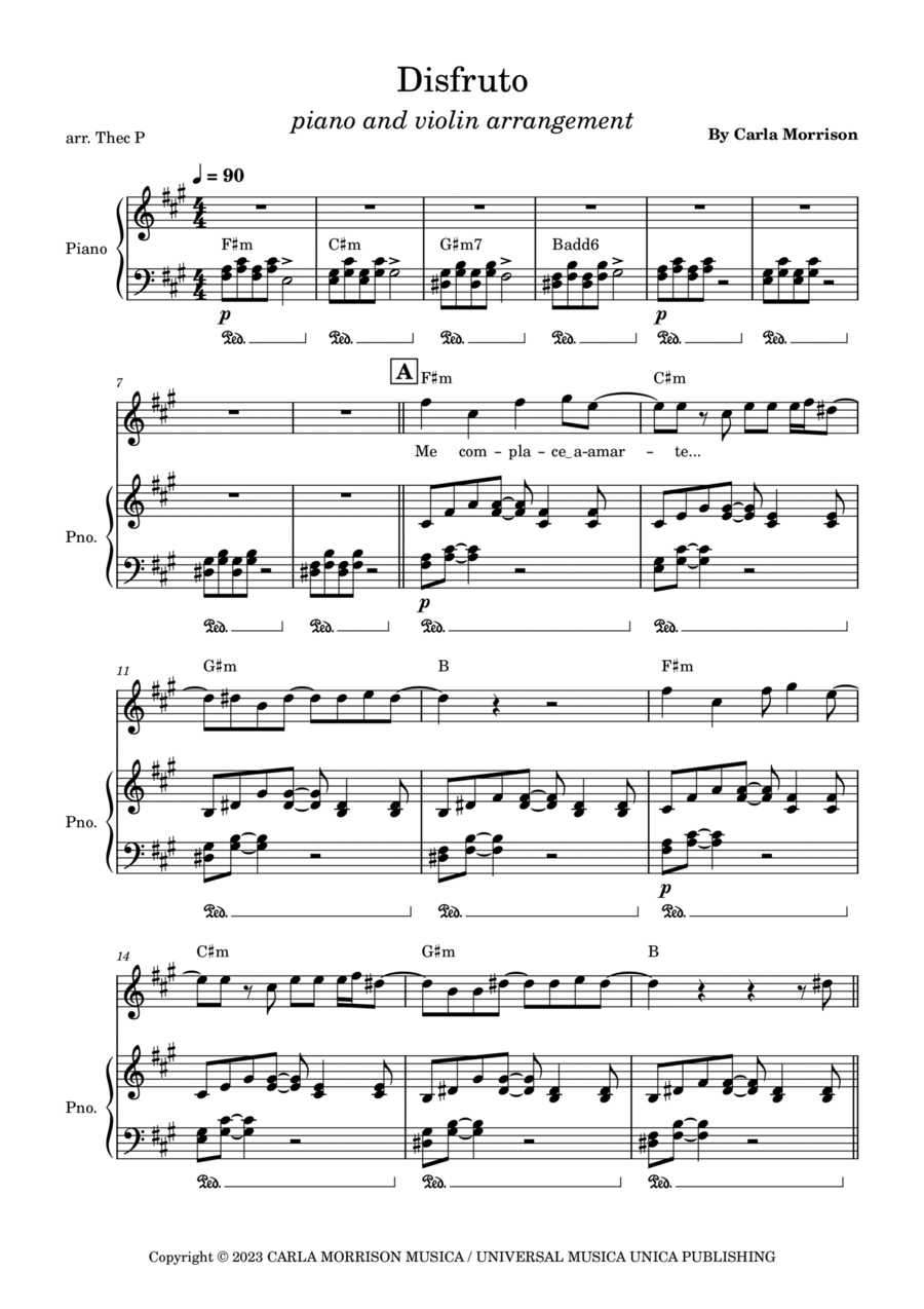 Disfruto (Audioko Remix) - Guitar, Voice, Piano, Vocal