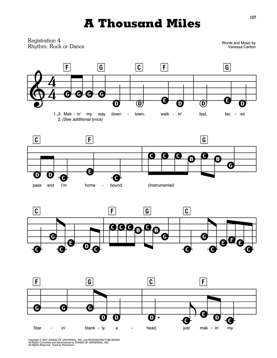 A thousand miles vanessa carlton piano hotsell