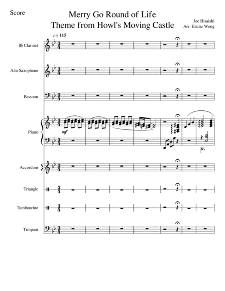 Merry go round Of Life by Joe Hisaishi Piano Solo Digital