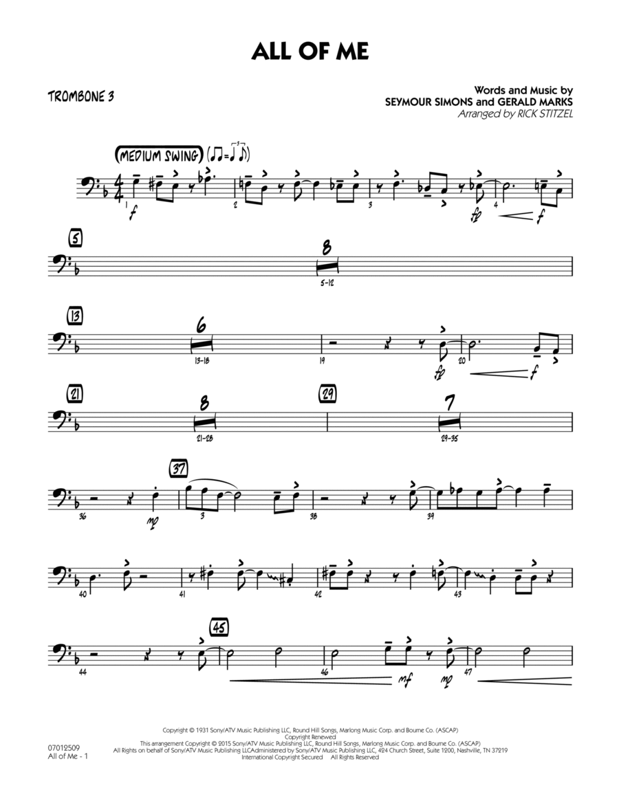 All of me trumpet sheet music jazz hotsell