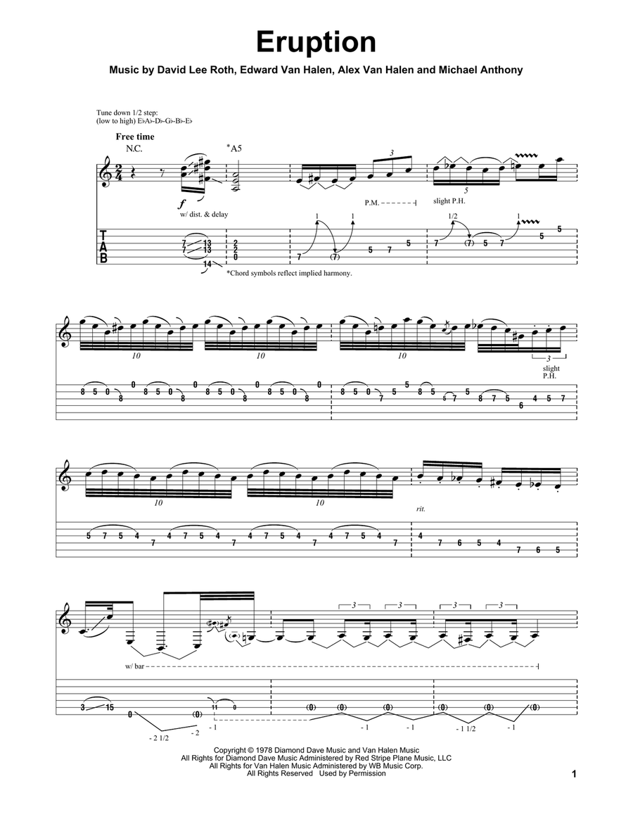 Medley - Van Halen Sheet music for Violin (Solo) | Musescore.com
