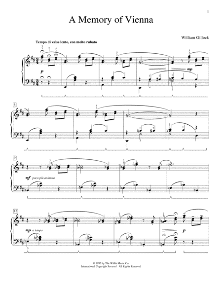 In Old Vienna – William Gillock Sheet music for Piano (Solo) Easy