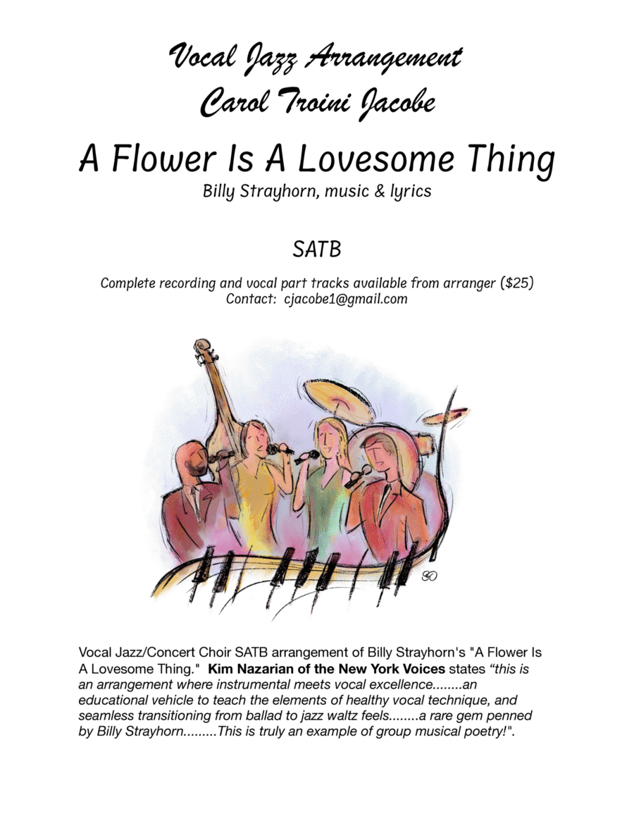 A Flower Is A Lovesome Thing by Vince Guaraldi 4Part Digital Sheet