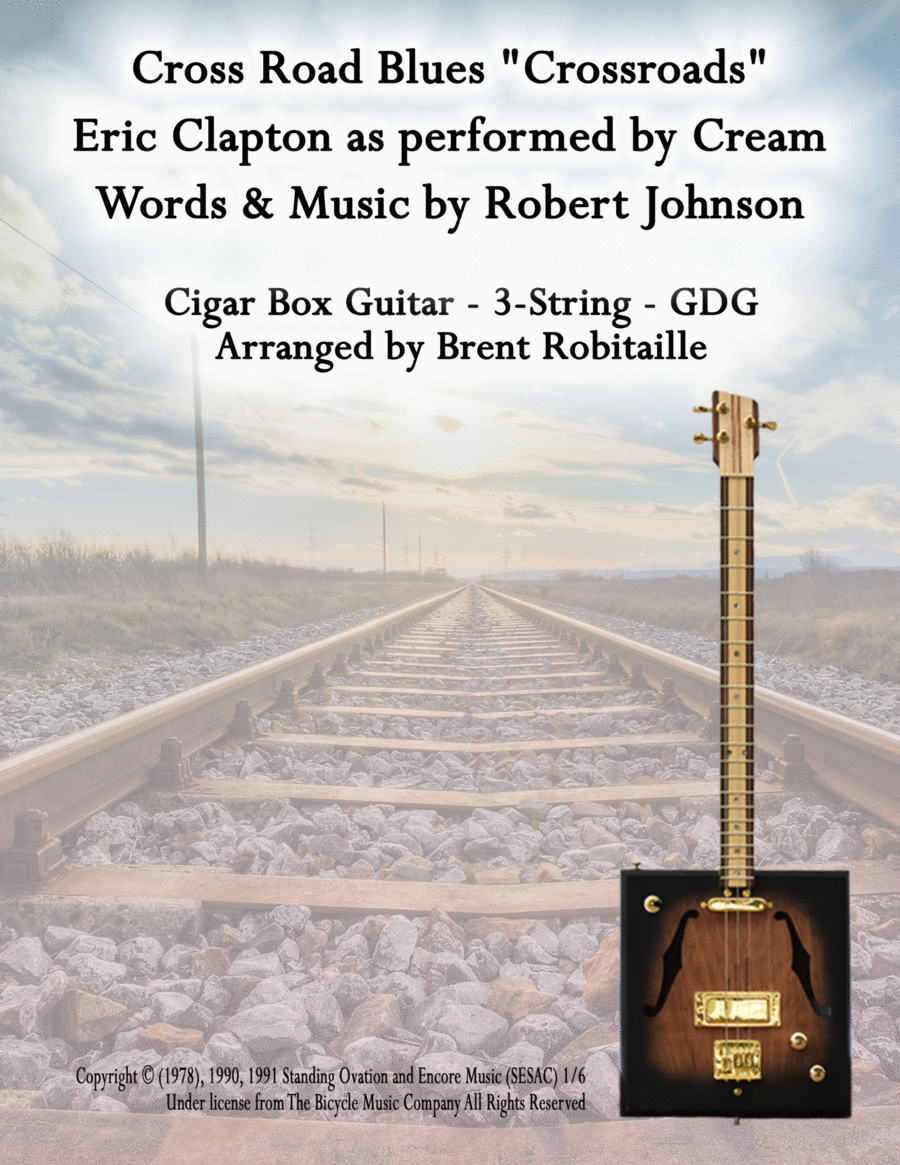 Cross Road Blues (Crossroads) by Cream - Electric Guitar - Digital Sheet  Music