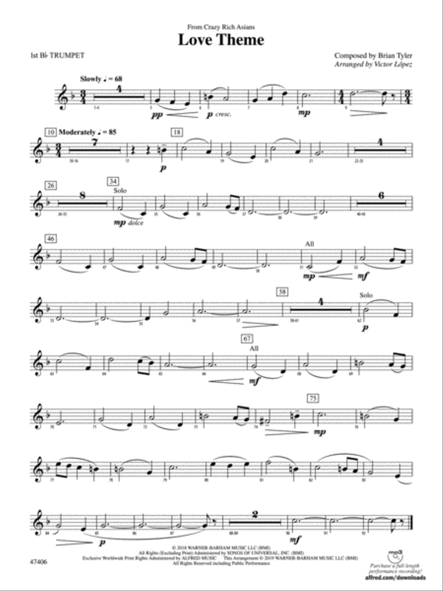 Crazy In Love: 1st B-flat Trumpet: 1st B-flat Trumpet Part - Digital Sheet  Music Download