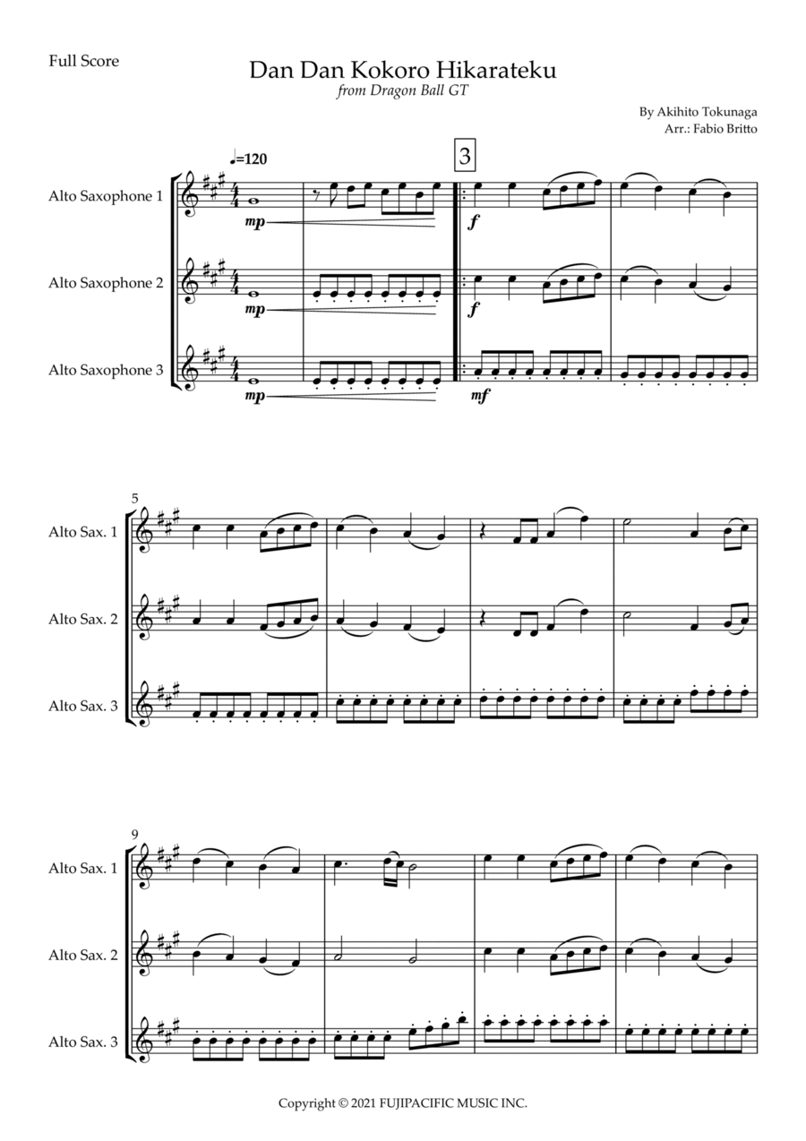 Dragon Ball GT - Partitura - Sax Alto 