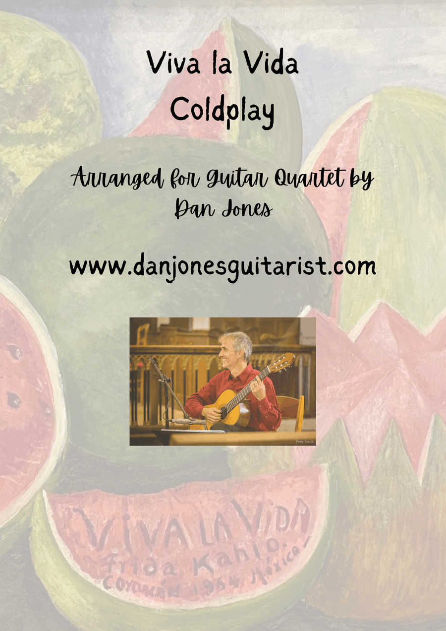 Viva La Vida by Coldplay - Guitar Ensemble - Digital Sheet