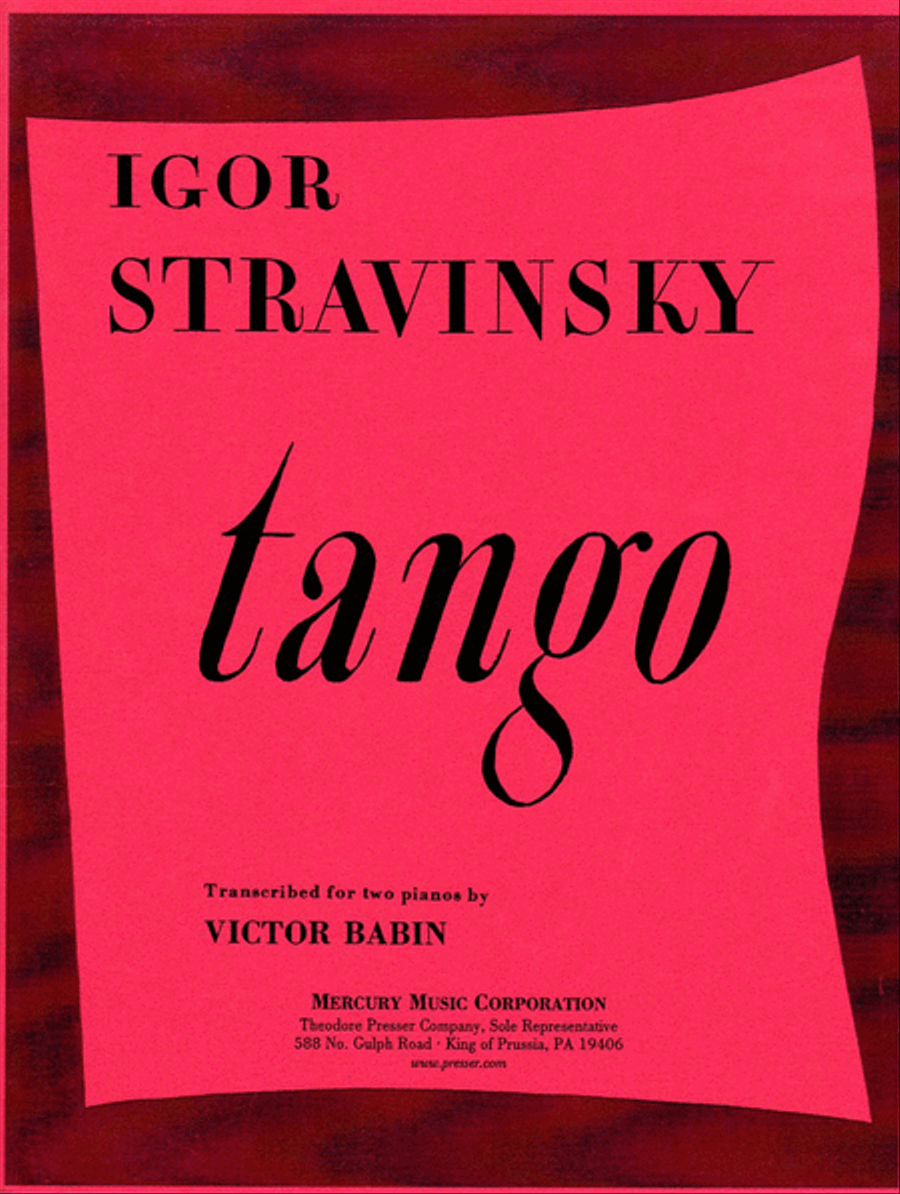 Igor Stravinsky - Tango (audio + sheet music) 