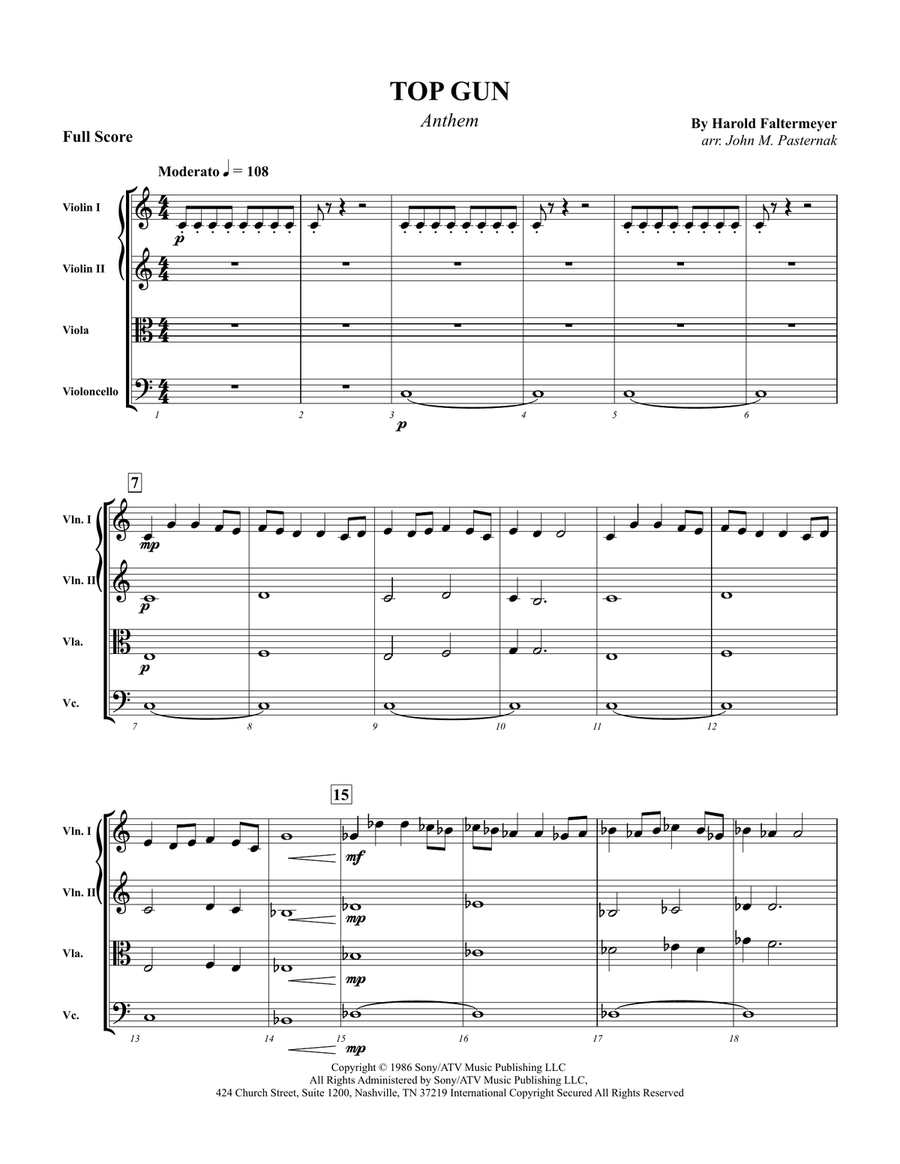 Top Gun Anthem by Harold Faltermeyer - Trumpet Solo - Digital Sheet Music