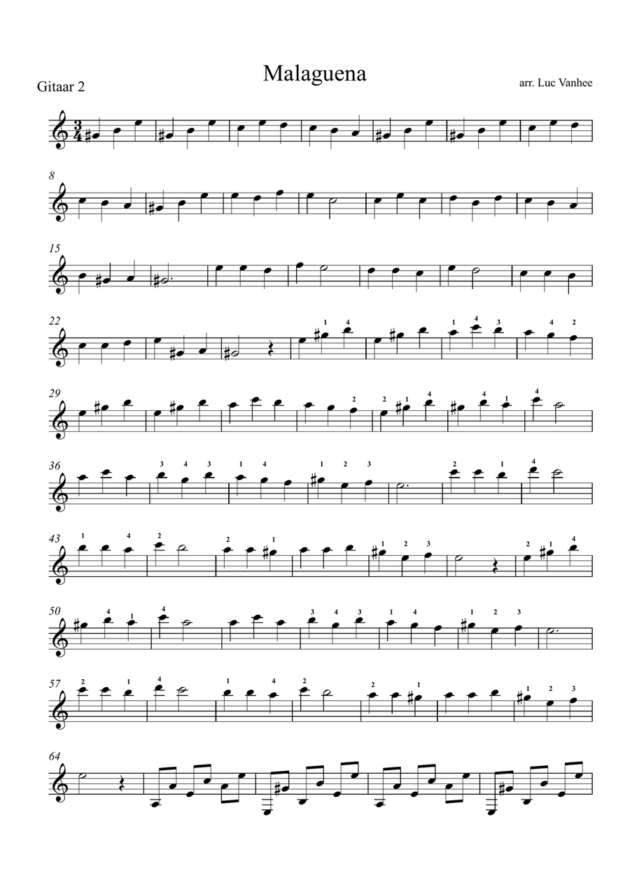 Malaguena guitar solo deals