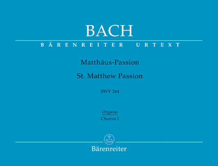 Matthaus-Passion BWV 244 by Johann Sebastian Bach - Choir - Sheet Music ...