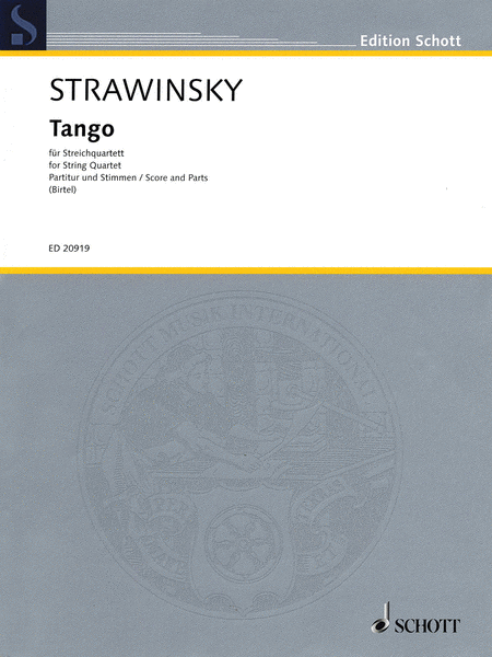 Igor Stravinsky - Tango (audio + sheet music) 