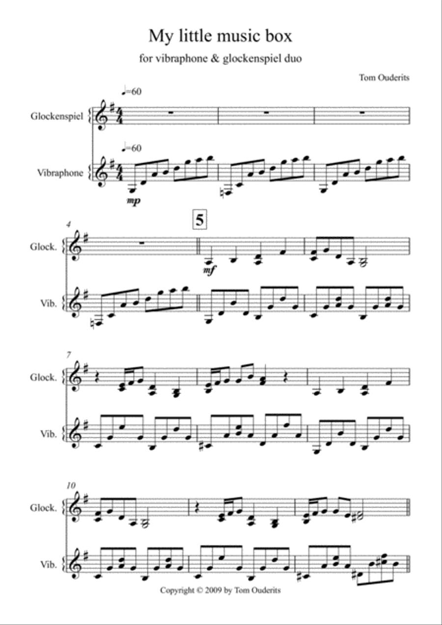 Glockenspiel outlet music box