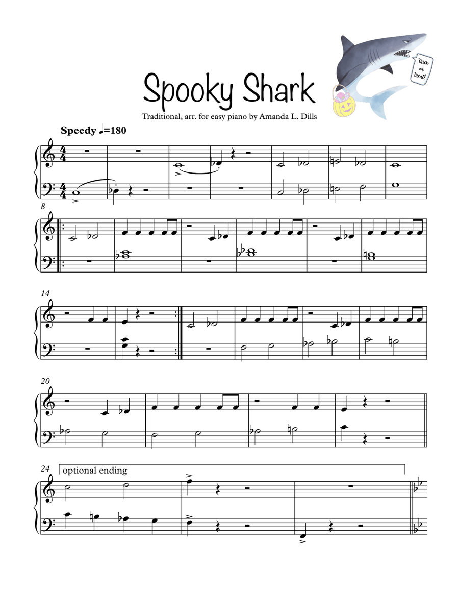 Print This Shark-Themed Piano Practice Pack - WunderKeys