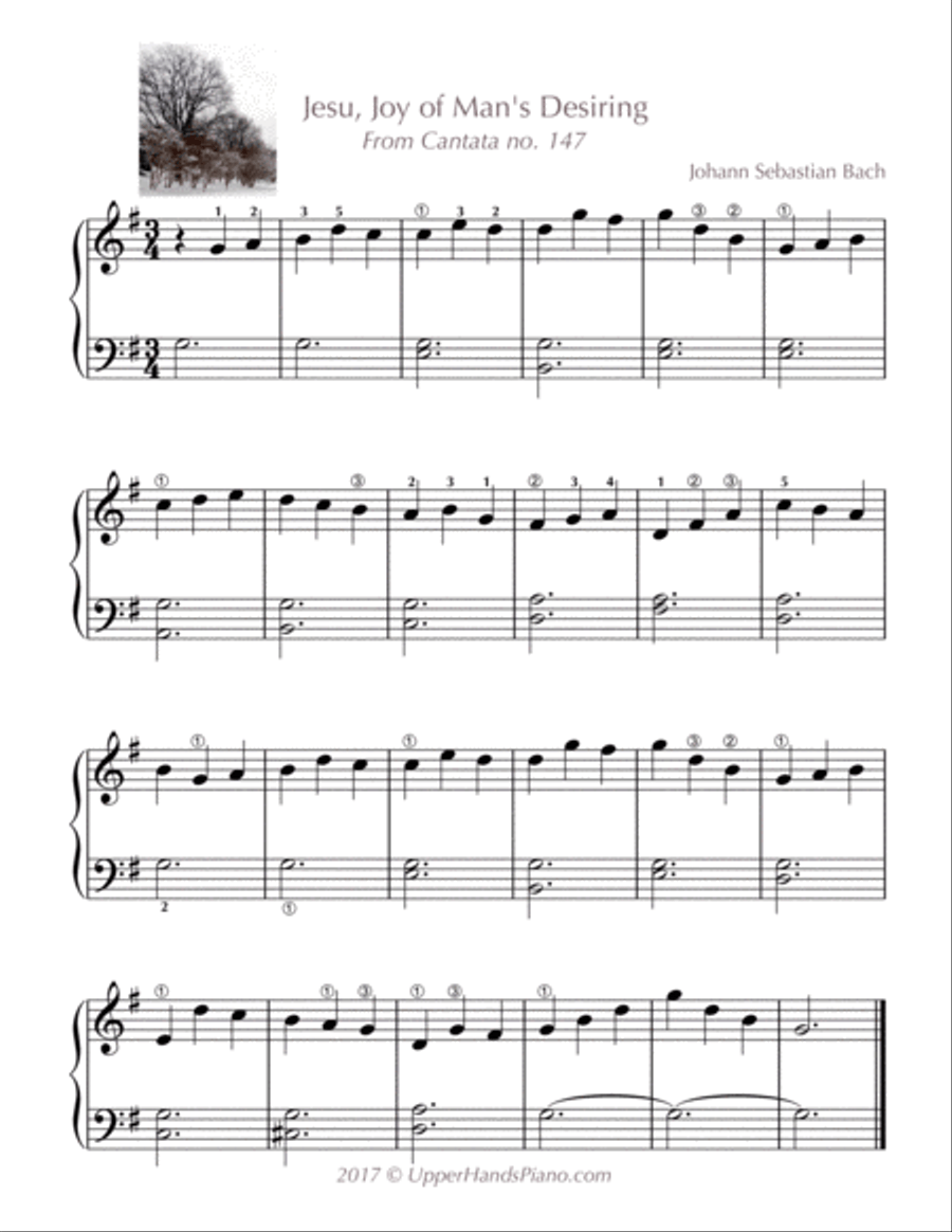 Jesu joy of man's desiring piano hotsell