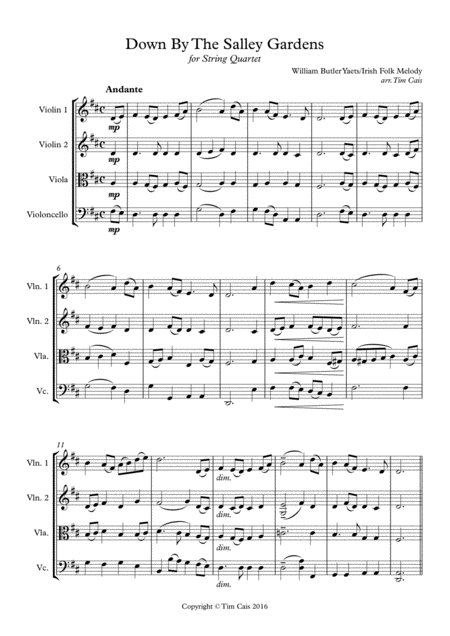 String Quartet Digital Sheet Music