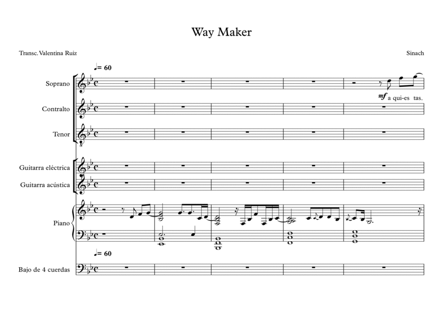 Way Maker - Concert Band - Digital Sheet Music