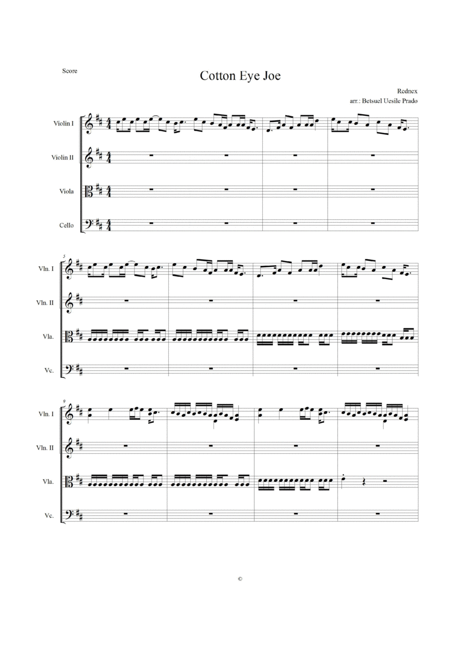 Those two licks from Cotton-eyed Joe - Rednex Sheet music for