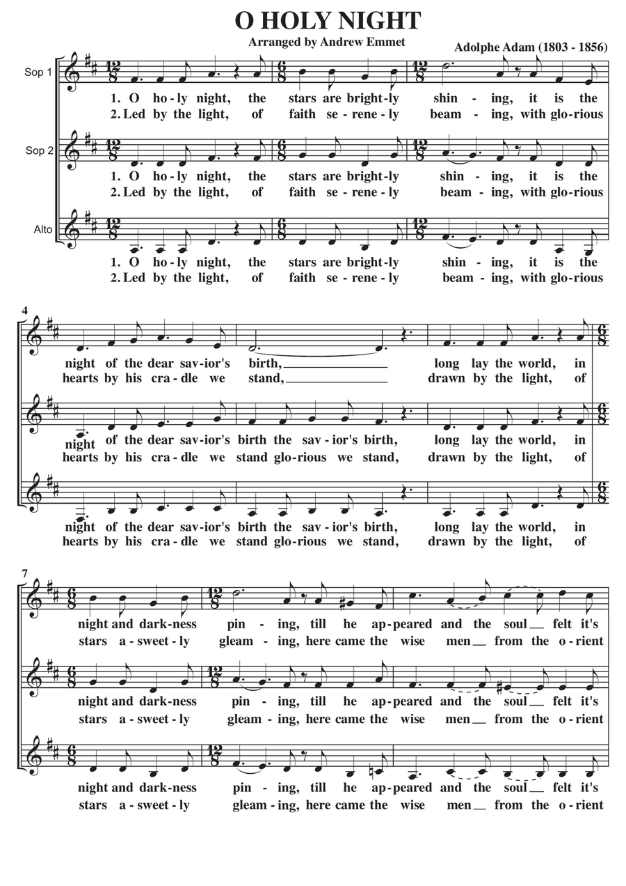 O Holy Night - Nsync (A Capella), PDF, Teoria da Música