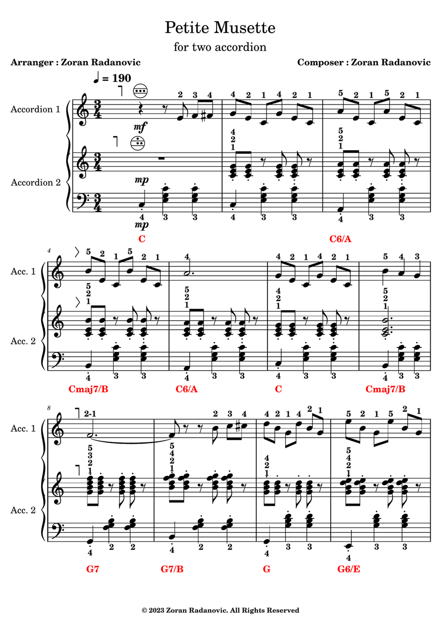Style musette accordion sheet music new arrivals