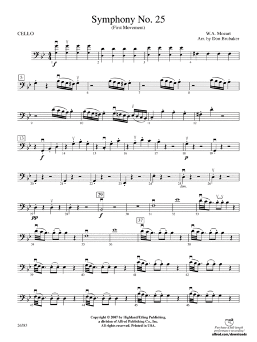 Cello symphony clearance