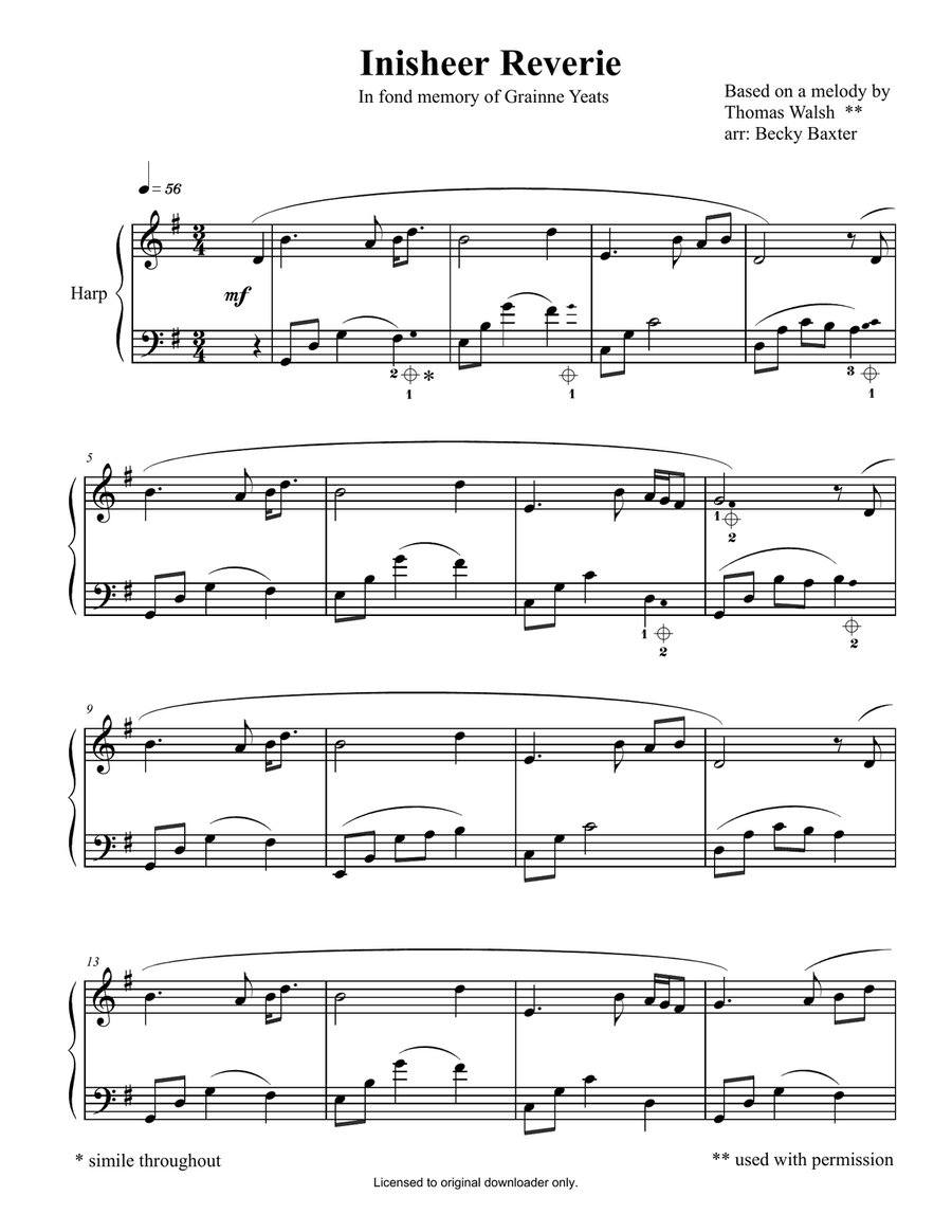 Reverie harp music clearance