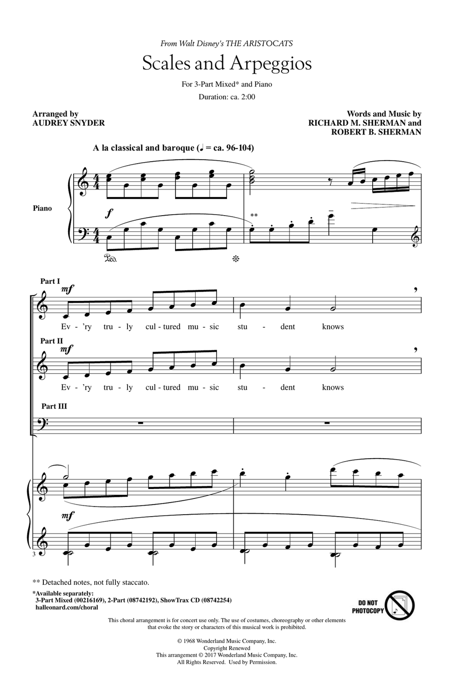 Scales shop and arpeggios
