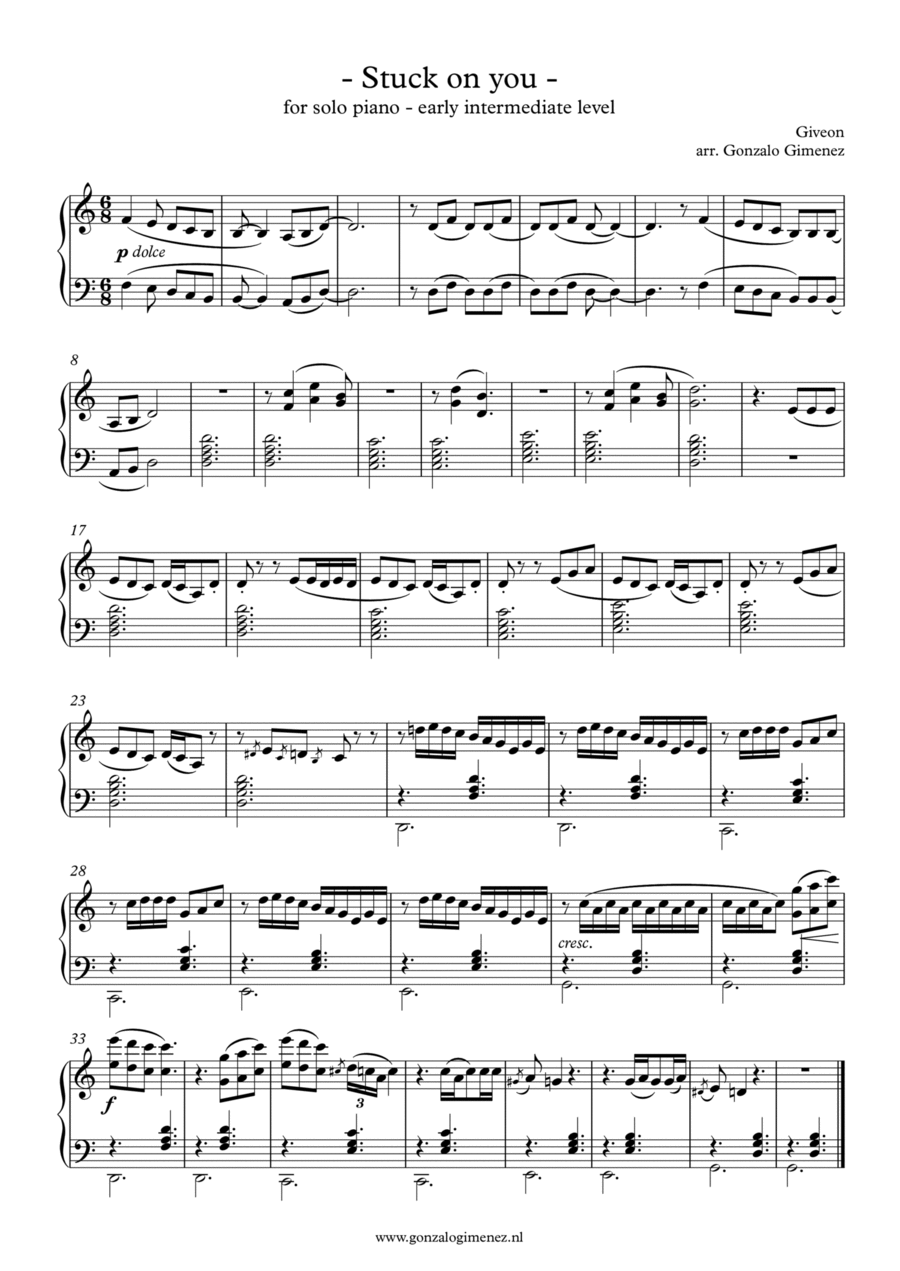 Stuck on You Sheet Music - 5 Arrangements Available Instantly